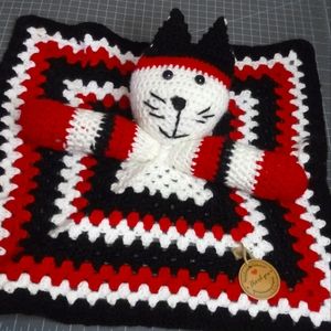 Handmade Crocheted with Love Kitty Kat Lovey